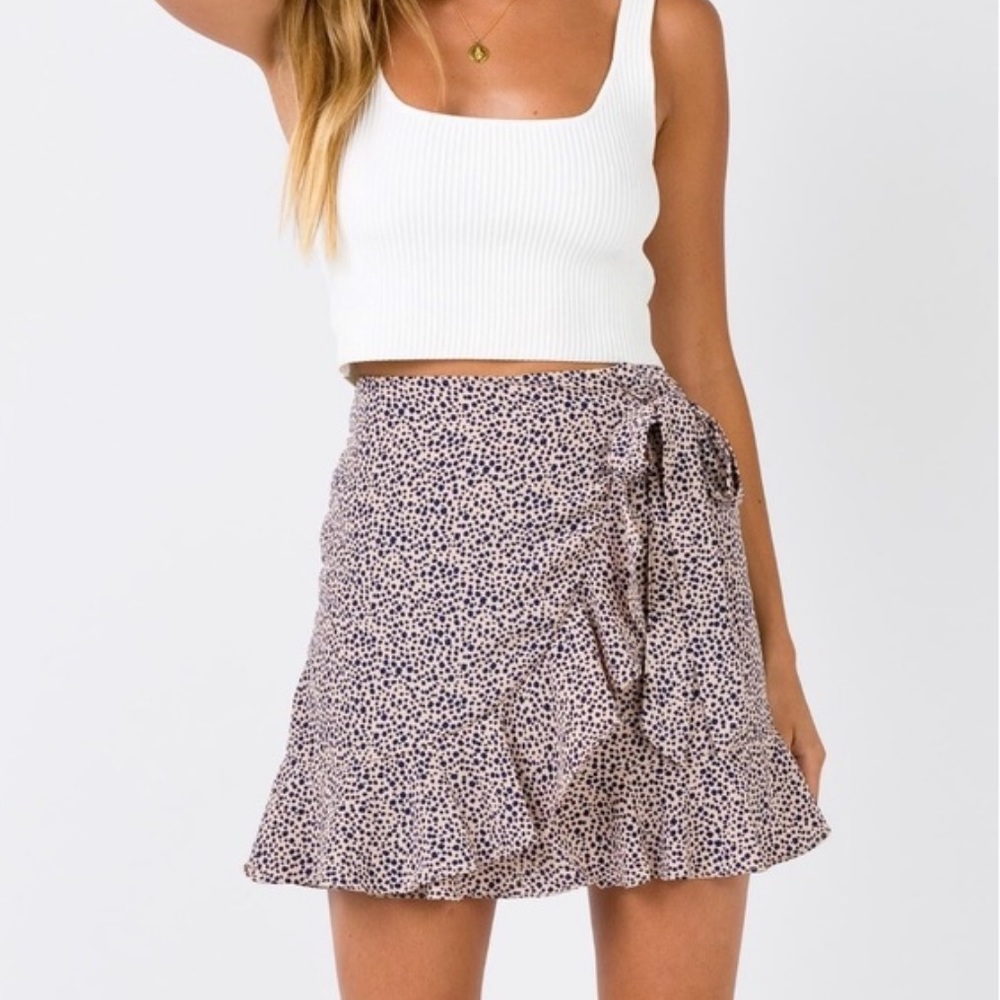 Princess Polly Ruffled Polka Dot Mini Skirt